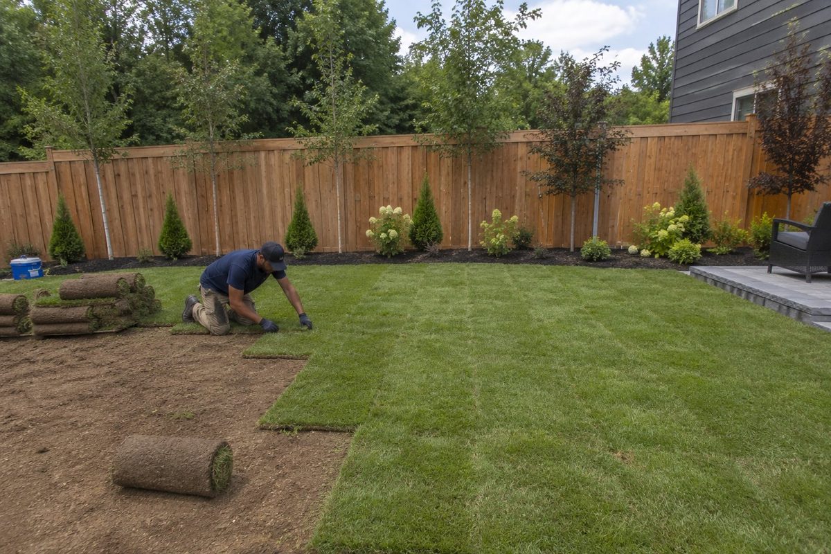 Sod installation in Forney TX